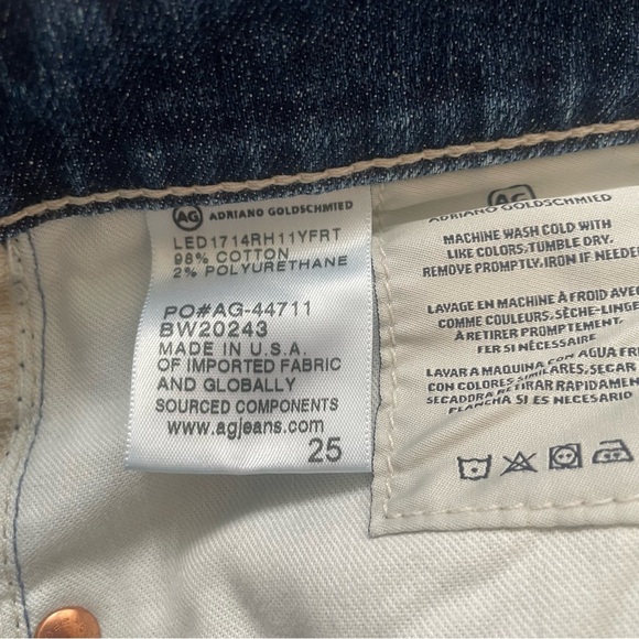 AG Adriano Goldschmied Hailey Ex-Boyfriend Cut Off Denim Shorts - 25 - Picture 6 of 8